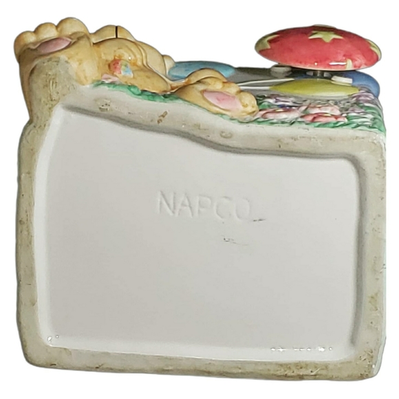 Charming Antique Napcoware Teddy Bear Balloon Music Box Planter Whimsical Nurser - Picture 6 of 6